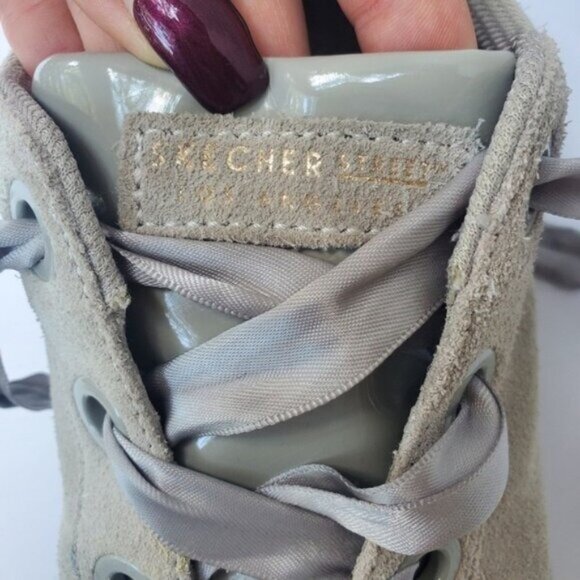 Sketchers Suede Sneaker Platform 7.5 "Hi Lite" SN977 Leather Gray - Picture 5 of 12